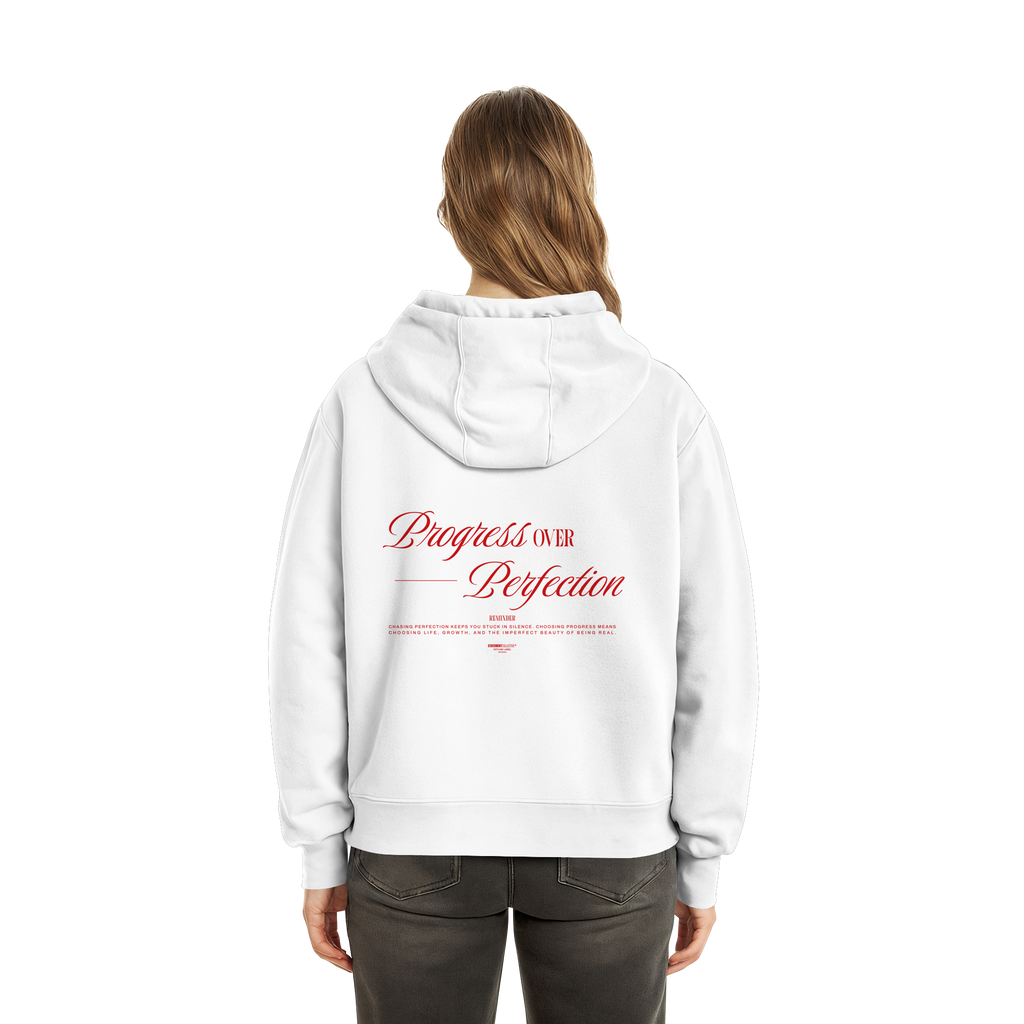 process over perfection - Fluffy Boxcut Hoodie