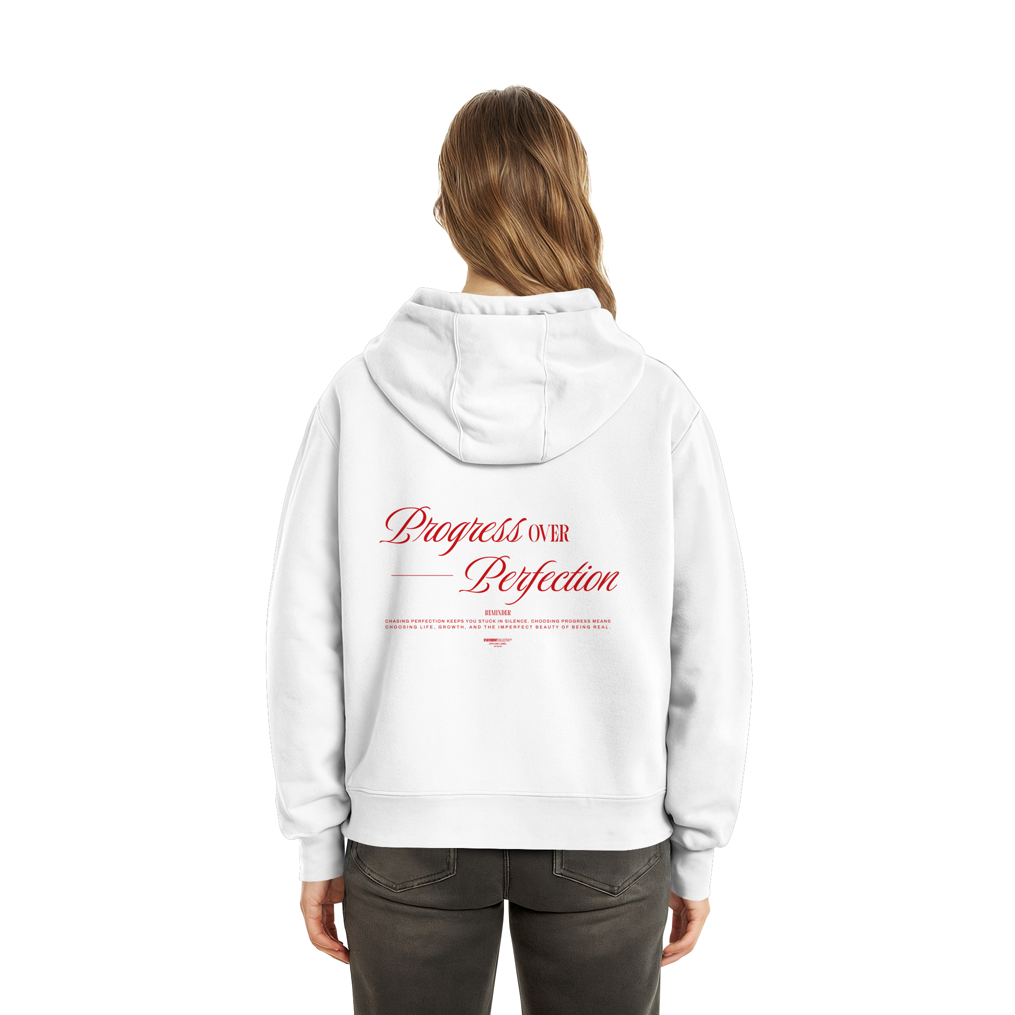 process over perfection - Fluffy Boxcut Hoodie
